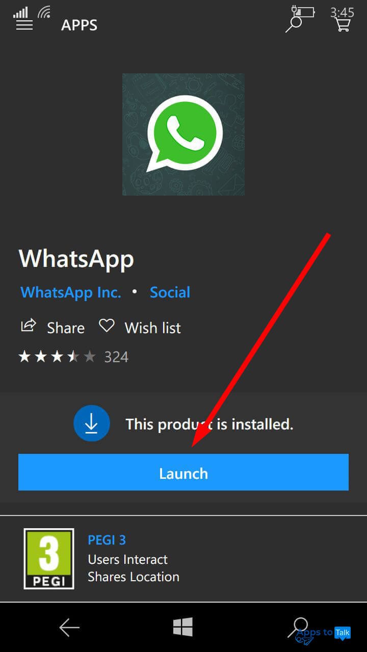 whatsapp installation on my phone