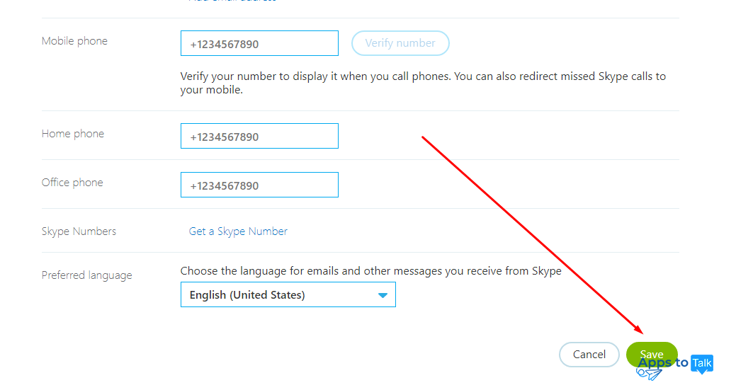 change skype name on android
