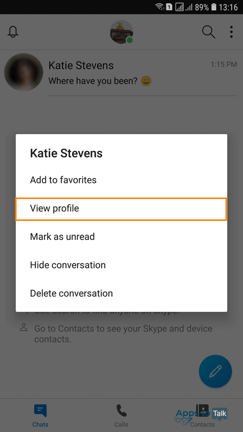 how to find your skype name on the app