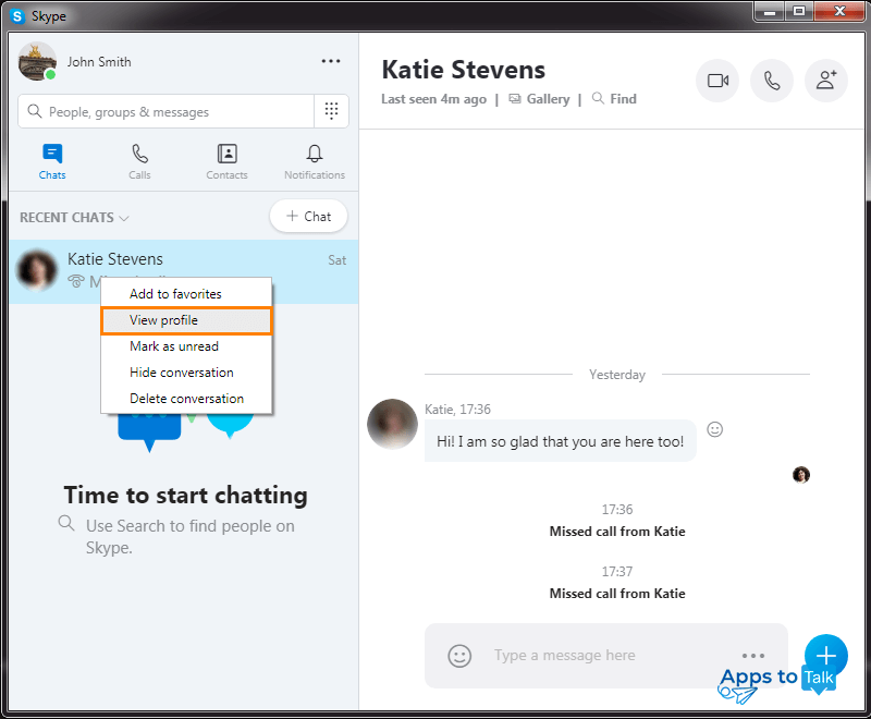 how to find your skype name on the app